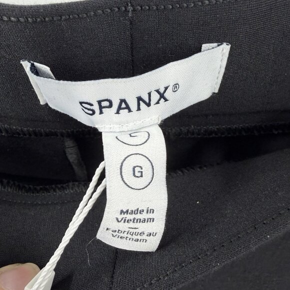 NWT Spanx Classic Black Perfect Pant Wide Leg Large Petite Career Work Office - Picture 4 of 9